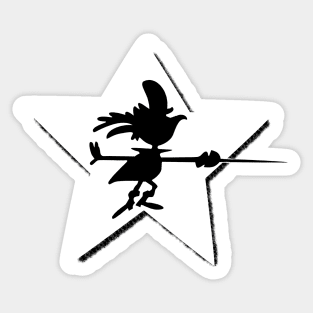 Super Chicken silhouette Sticker